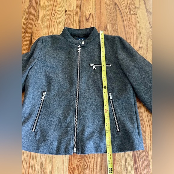 Gap Wool Blend Moto Biker Gray Jacket Size: Medium - Picture 5 of 10